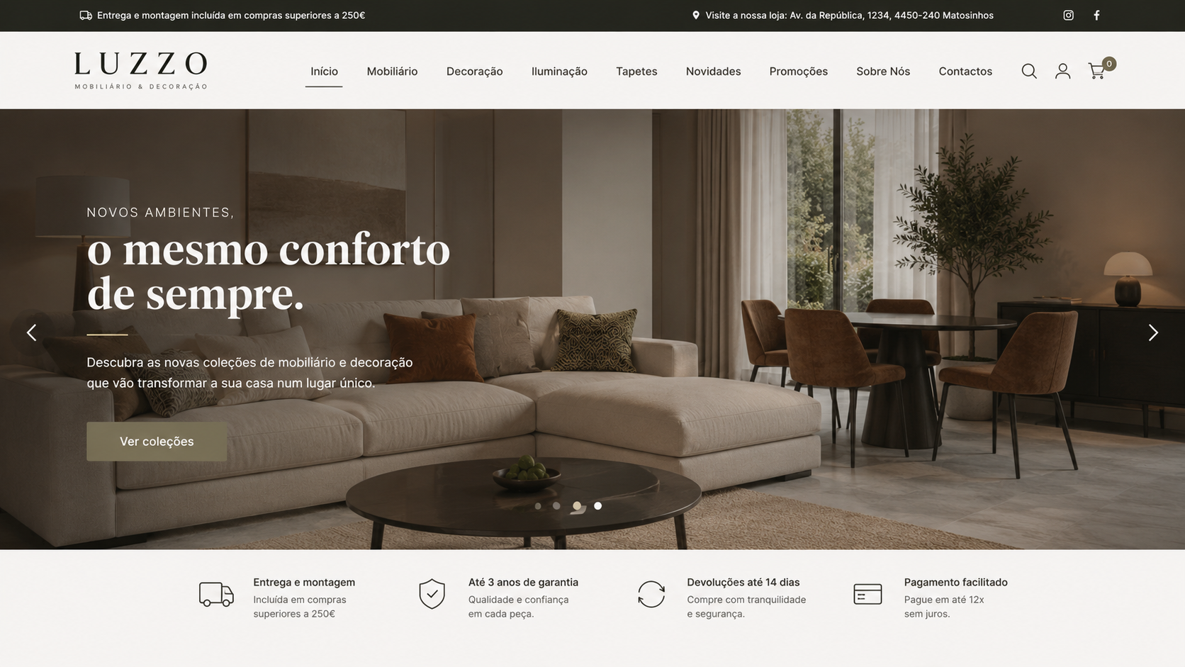 Site Luzzo Mobiliário — Nova Era Media